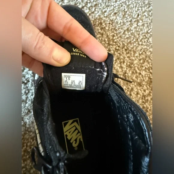 VANS Boys 1.5 Sk8-Hi Reissue Side Zip Kids 'In The Shadows' - Picture 3 of 6